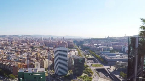 Panoramic aerial view of Barcelina, Spain. Stock-Footage 78208695