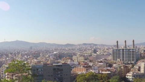 Panoramic aerial view of Barcelina, Spain. Stock-Footage 78208782