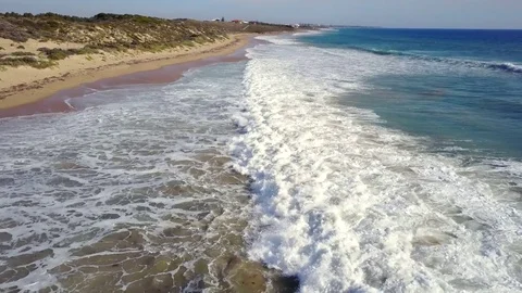 Panoramic aerial view beach Western Australia Stock Footage 75632011