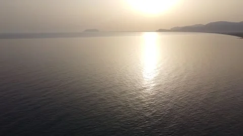Panoramic aerial view on coastline of Sperlonga, Lazio, It Stock Footage 165689568