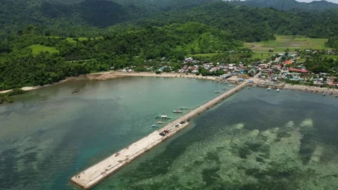 Panoramic Aerial View of Codon Port and Reef, Catanduanes Island, Philippines 動画素材 315204458