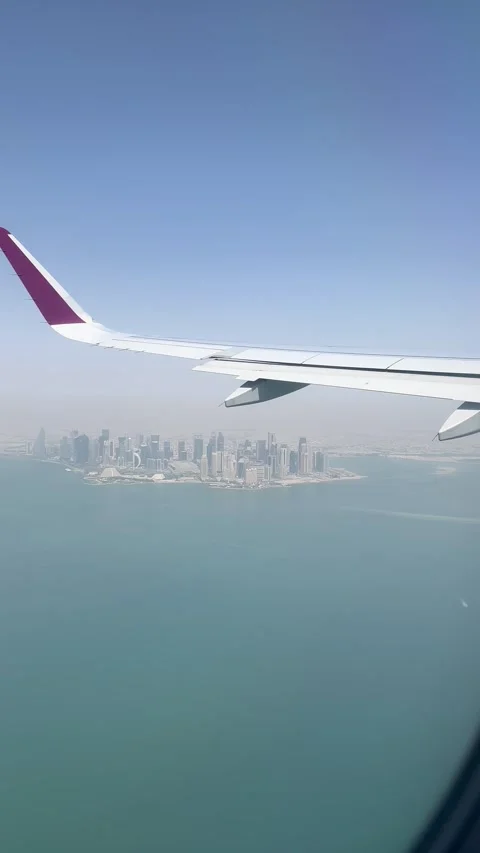 Panoramic aerial view of doha city, qatar Stock Footage 254487254