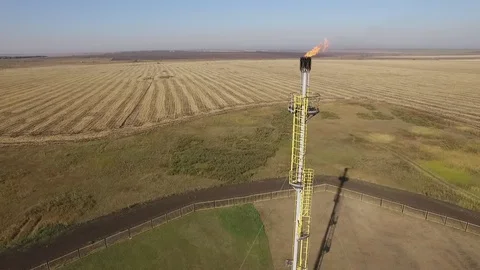 Oil Gas Gas Plant Stack Flare Gas Plant Stack Flare Stock Videos ...