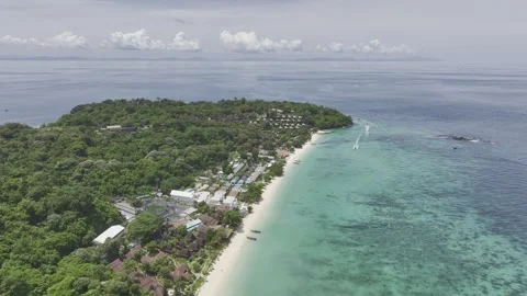 Panoramic aerial view of Koh Phi Phi Don island Thailand 库存影片 266674831