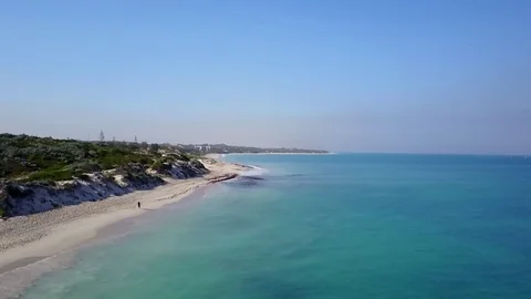 Panoramic aerial view Perth coast Western Australia Stock Footage 75624216