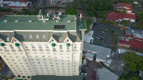 Panoramic Aerial View Of The Princess building And Famous San Salvador buildings Stock Footage 147163245