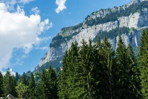 Panoramic alps mountain view Stock Photos