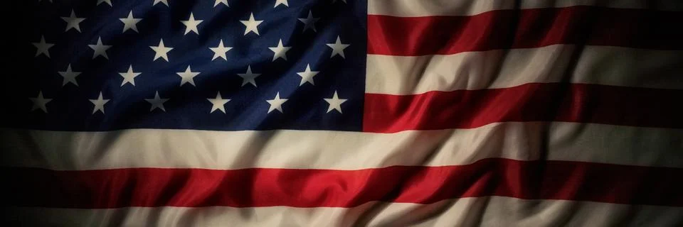 Panoramic american flag background dramatic patriotic Stock Photos