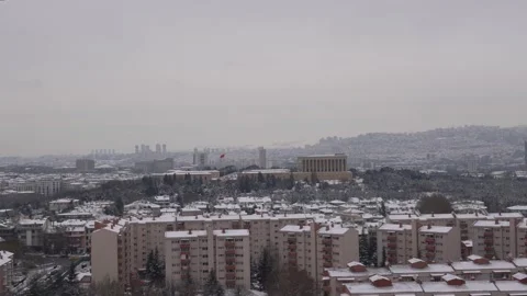 Panoramic Ankara view with Anitkabir Stock Footage 176728769