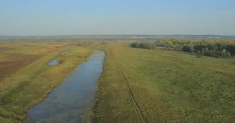 Panoramic Autumn landscape. Stock Footage 60044460