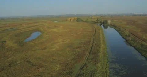 Panoramic Autumn landscape. Stock Footage 60045066