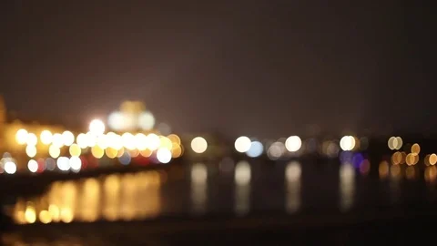 Panoramic background of a city blur Vidéo 85270380