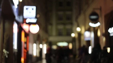 Panoramic background of a city blur Video stock 85270386