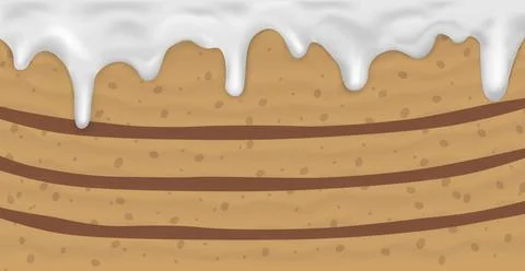Panoramic background layer cake, food texture - Vector 스톡 일러스트