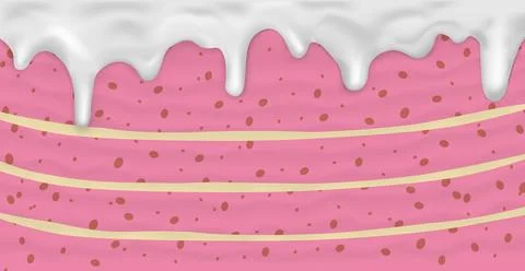 Panoramic background layer cake, food texture - Vector 스톡 일러스트