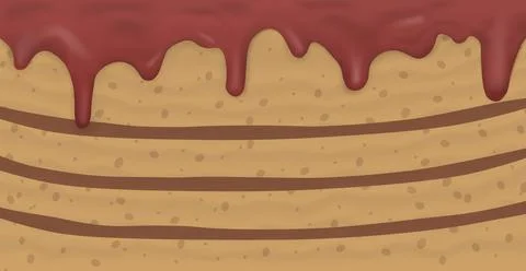 Panoramic background layer cake, food texture - Vector Stock Illustration