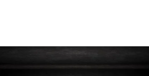 Panoramic background template dark table top on white background - Vector Stock Illustration