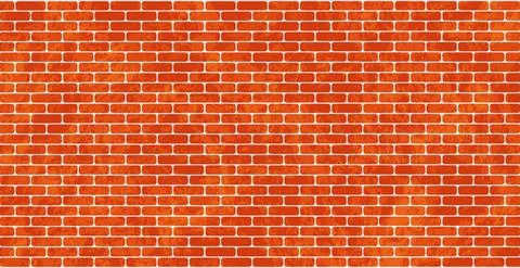 Panoramic background texture old red brickwork, peeling paint - Vector Stock Illustration