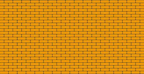 Panoramic background texture smooth orange brickwork - Vector Stock Illustration