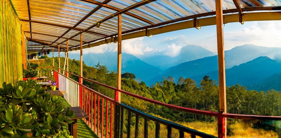 Panoramic Balcony View Stock Photos