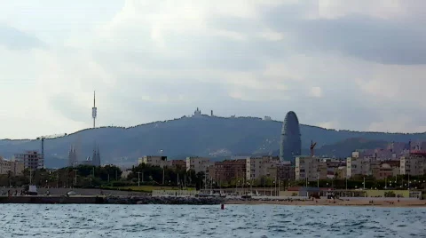 Panoramic Barcelona 04 Stock Footage 519307