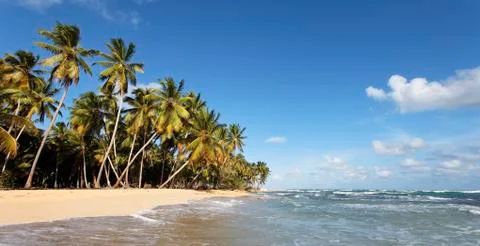 Panoramic beach Stock Photos