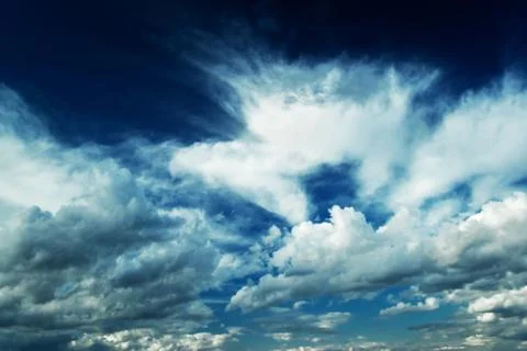 Panoramic of beautiful cloud in blue sky. Panorama of blue sky and white clou Stock Photos