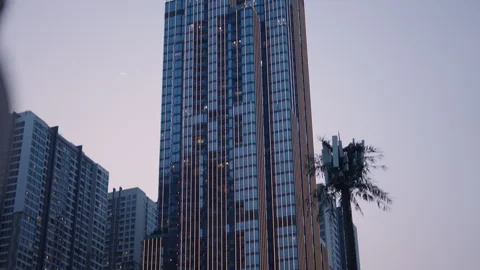 Panoramic of big landmark 81 skyscraper building in ho chi minh city HCMC saigon Stock-Footage 278695184