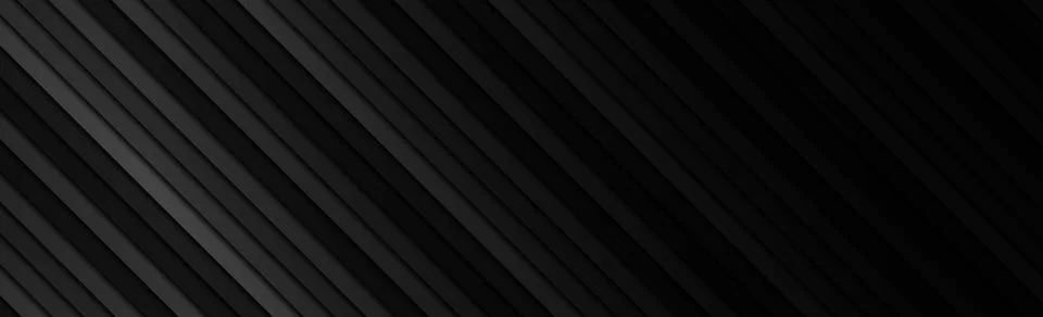 Panoramic black and gray diagonal lines, web background - Vector Stock Illustration
