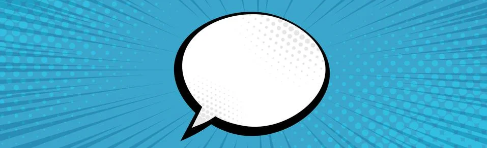 Panoramic blue comic zoom with lines - Vector Illustrazione stock