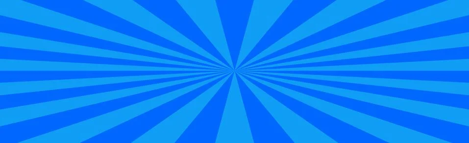Panoramic blue comic zoom with lines - illustration Stock Illustration