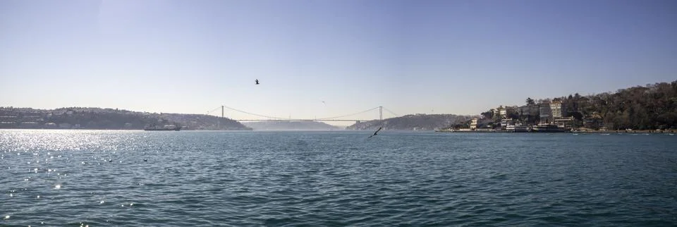 Panoramic bosphorus view Stock Photos