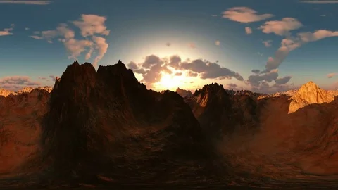 Panoramic of canyon timelapse at sunset. made with the one 360 degree lense came Vídeos de archivo 69199796