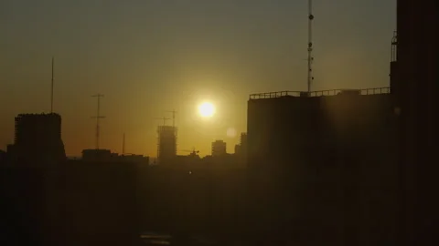 Panoramic City Cloud Flow Stock-Footage 326595124