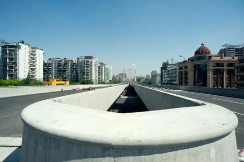 Panoramic city overpass Stock Photos