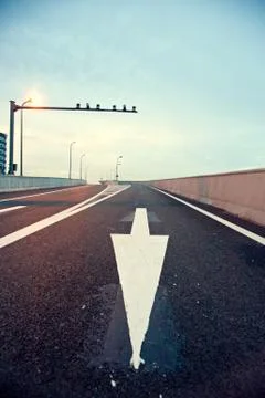 Panoramic city overpass Stock Photos