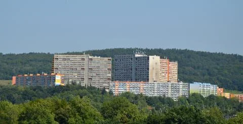 Panoramic city Stock Photos