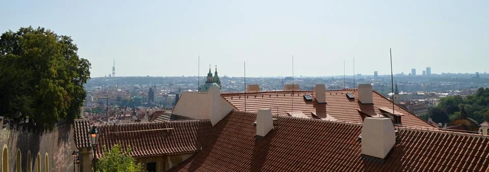 Panoramic city Stock Photos
