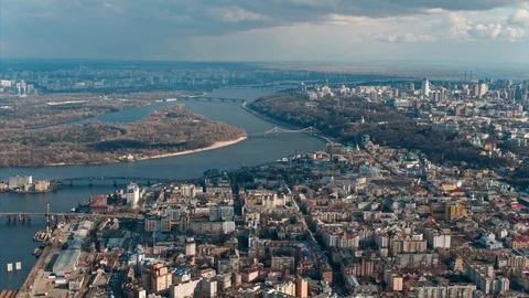 Panoramic city view at dawn Stock Footage 105318120