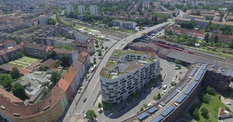 Panoramic cityscape of Berlin from the top Germany. Stock Footage 120967901