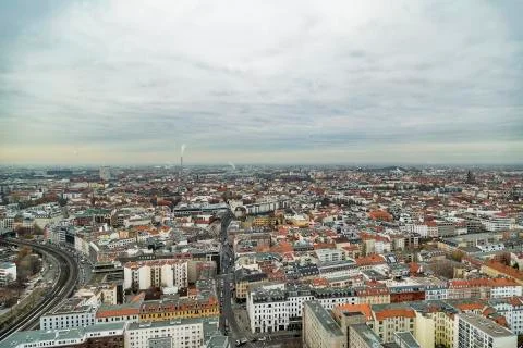 Panoramic cityscape of Berlin from the top Stock Photos