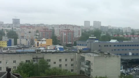 Panoramic cityscape Video stock 308111803