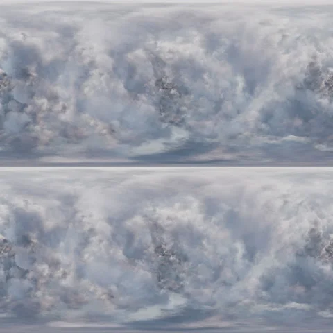 Panoramic Clouds in 360 Stereoscopic Virtual Reality Stock Footage 143609411