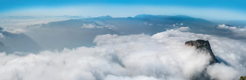 Panoramic clouds Stock Photos