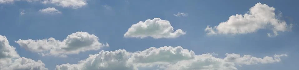 Panoramic cloudscape ,cloud with blue sky Stock Photos