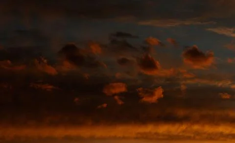 Panoramic cloudscape late sunset Photos