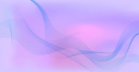 Panoramic colorful abstract stylish multi background with wavy lines - Vector Stock Illustration