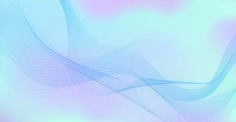 Panoramic colorful abstract stylish multi background with wavy lines - Vector Stock Illustration