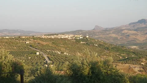 Panoramic Countryside in Ribera, Agrigento. Stock Footage 323140097