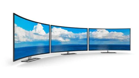 Panoramic curved displays Stock-Illustration